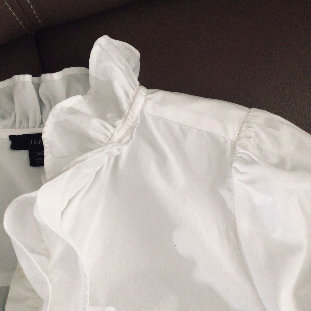 J Crew Cotton Ruffle Blouse - Picture 8 of 16